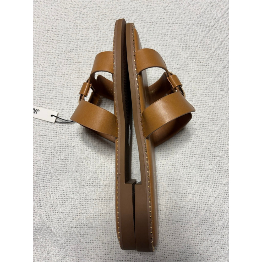 NWT Faux Leather Jason Wu Tan "Danis" Slip-On Slide Sandals Women's Size 9.5 - Picture 4 of 6